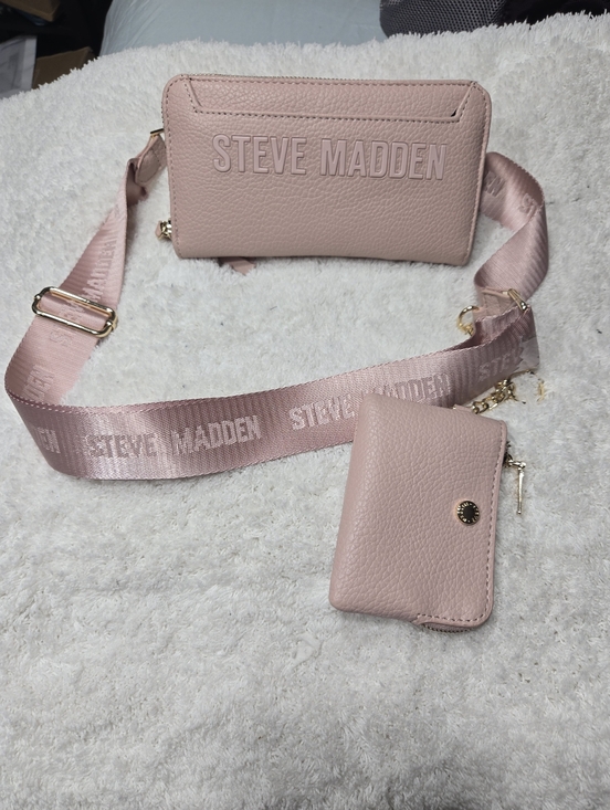 Steve Madden Handbags - Steve Madden Pink Crossbody Wallet Bag With Coin Purse New